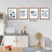Best Boys Room Decor – Brothers Make The Best Friends Affirmations Wall Art Unframed 4pcs Review