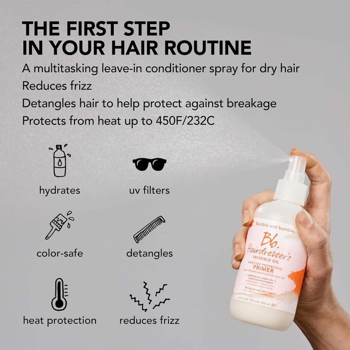Best Hair Primer – Bumble and bumble. Invisible Oil Heat/UV Protect Review