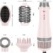 Best Hair Styling Tools – IG INGLAM 4 in 1 Blowout Hair Dryer Brush Set – Negative Ion Detachable Hair Dryer, Volumizer Styler with 2 Brush Heads, Pink Review