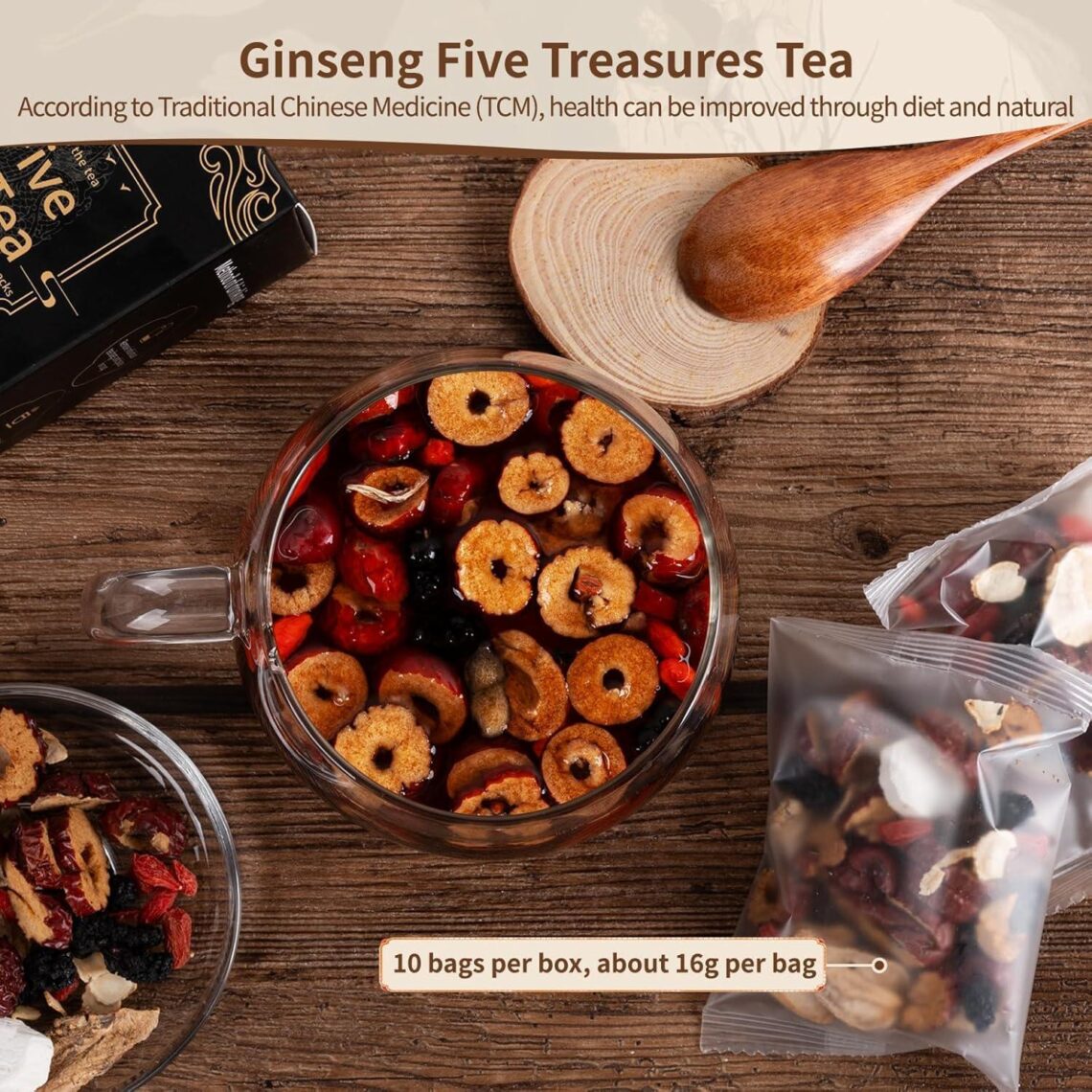 Best Kidney Detox Tea – Ginseng Five Treasures Herbal Tea, Natural Support