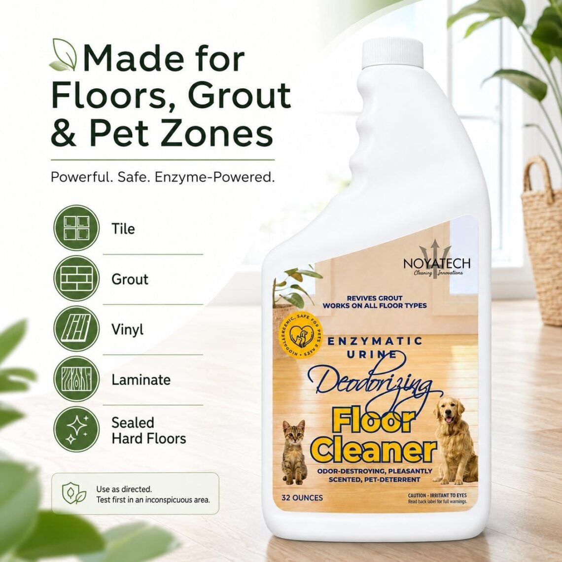 Best Pet Floor Cleaner – NOYATECH Enzyme Urine & Odor Eliminator Review