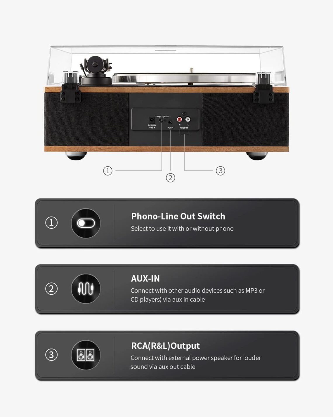 Best Vinyl Record Player – ANGELS HORN Bluetooth Turntable Review