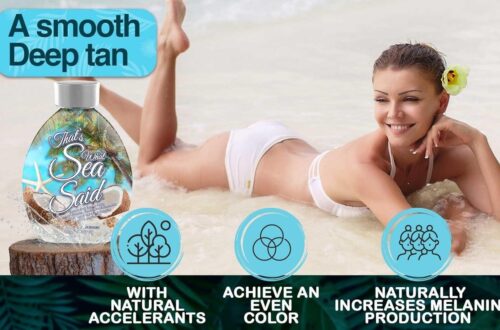 Best Tanning Lotion – That’s What Sea Said for Indoor & Outdoor, Fast Dark Tan with Coconut Oil & Aloe, Tattoo Safe, No Bronzer Review