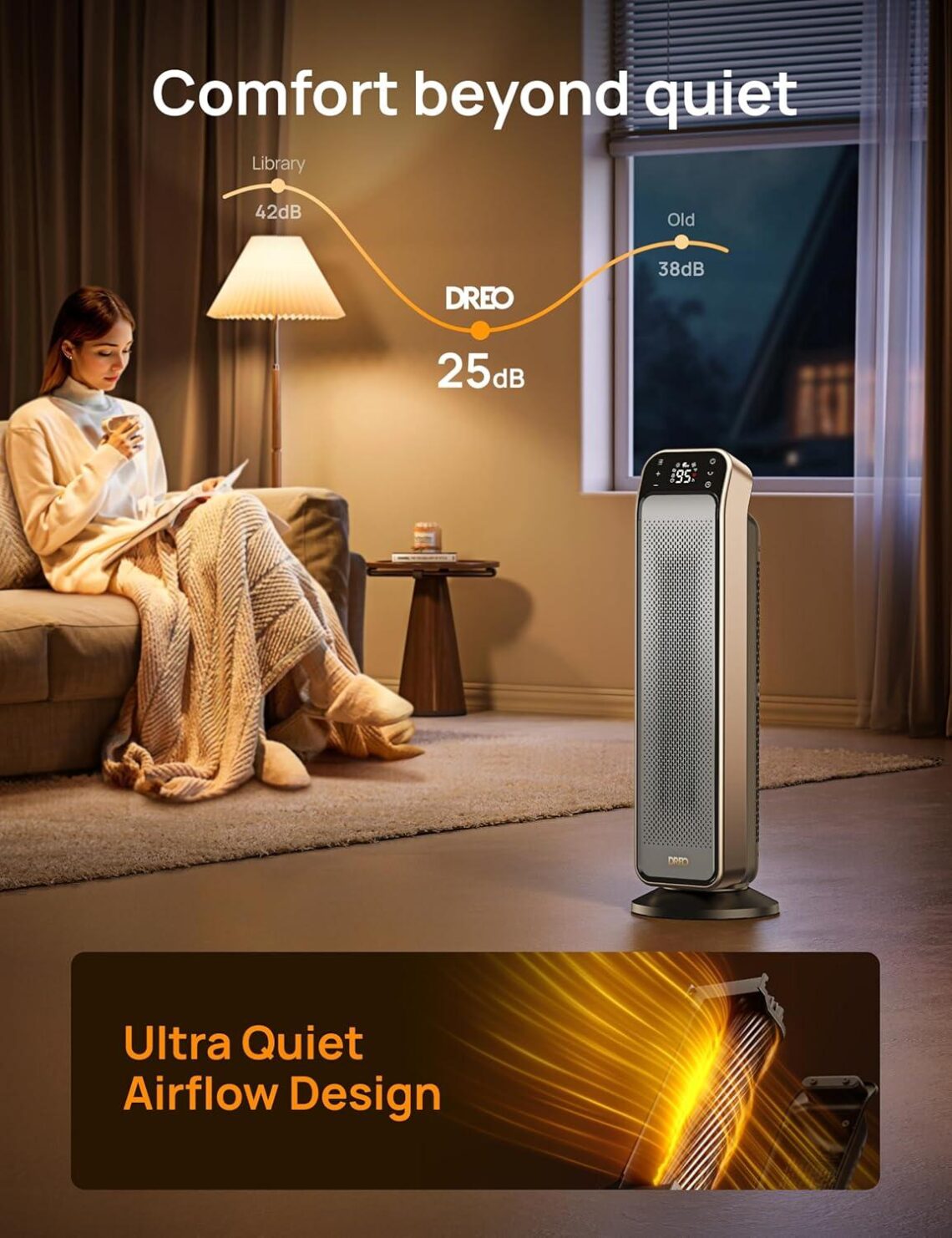 Best Electric Space Heater – DREO Indoor, 25″ Fast Portable Heater Review