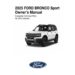 Best Automotive Manual – 2025 FORD BRONCO Sport Owner’s Manual Review