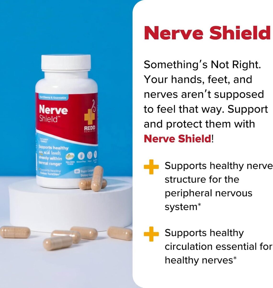 Best Nerve Support – Redd Remedies, Nerve Shield, Vegan Capsules Review