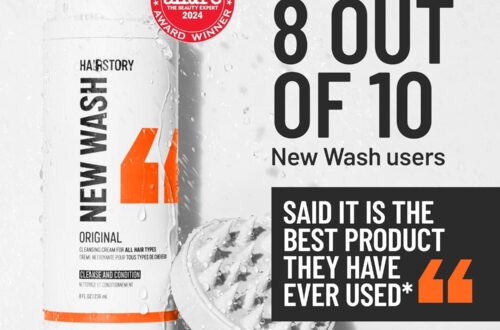 Best Hair Care – Hairstory New Wash Original – Detergent Free Shampoo and Conditioner in One, Sulfate Free Cleansing Cream Review