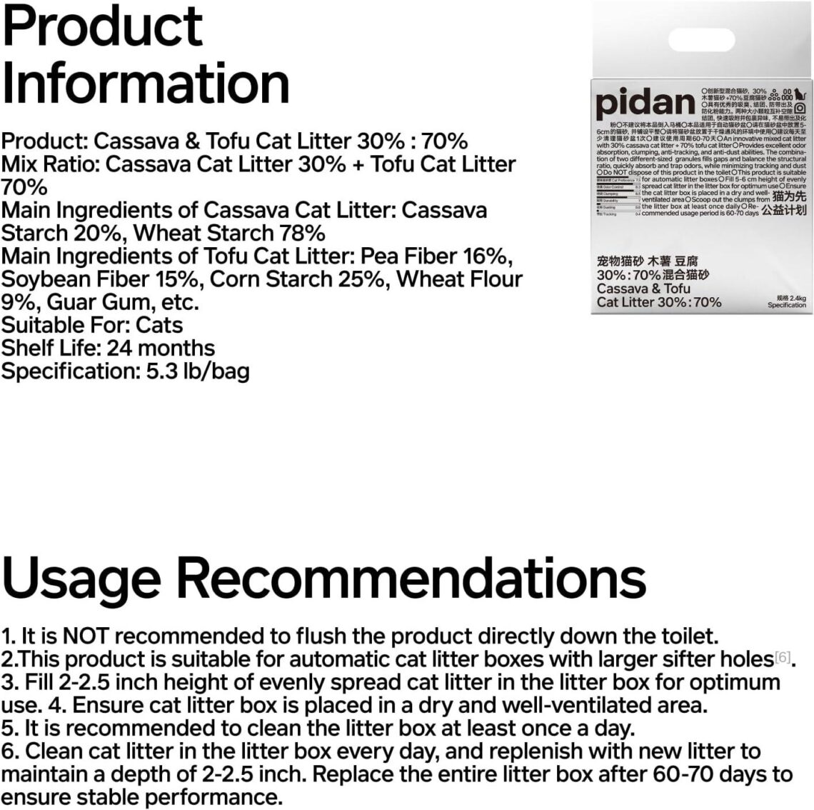 Best Cat Litter – pidan Cassava Tofu Clumping, Odor Control Review