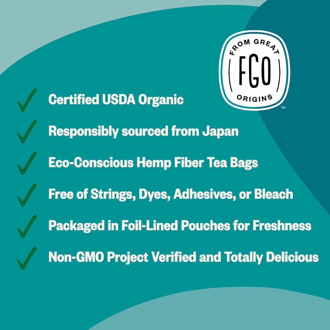 Best Green Tea – FGO Organic Sencha 100 Count, Eco Bags Review