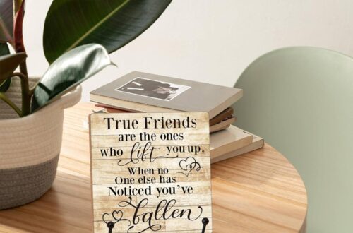 Best Friendship Quotes Desk Decor – Gifts for Women Best Friends, Motivation Tabletop Sign, Wooden Plaque with Iron Stand -16 Review