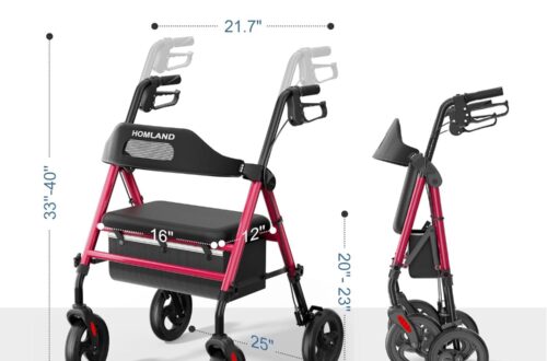Best All Terrain Walkers – HOMLAND Foldable Rollator with Seat Review