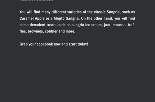 Best Sangria Cookbook – 40 Drinks & Desserts Honoring Sangria Review